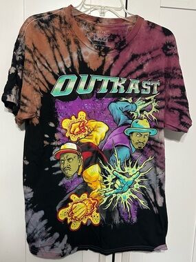 Gildan Outkast Tie-Dye Graphic Tee - Black, Purple, Brown